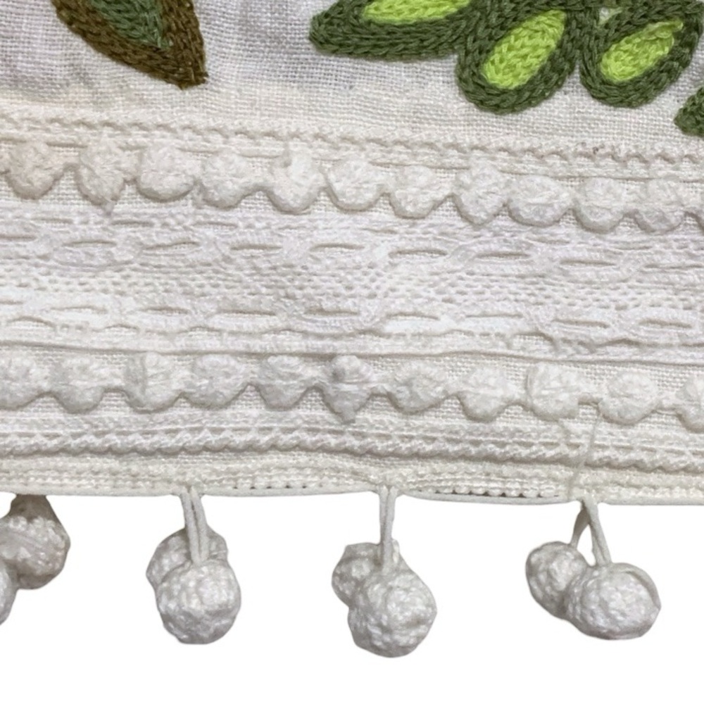 Anthropologie Moulinette Soeurs La Fiesta Embroidered Pom Pom Pencil Skirt - Picture 6 of 12